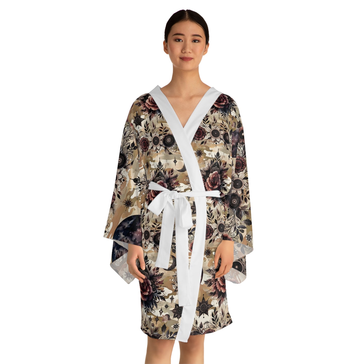 Floral Kimono Robe, Women's Robe, Designer Lounge Wear, Boho Chic Bathrobe, !!