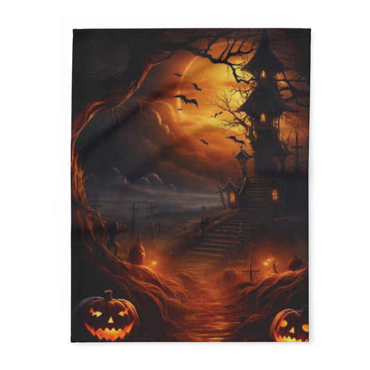 Decorative and Warm Halloween Spooky Arctic Fleece Blanket 3 Sizes