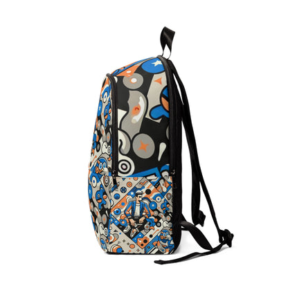 Close-up of stylish cartoon characters on the Playful Modern Cartoon Backpack by Dazzling Dreams Studio, blending fun and sophistication into everyday fashion.