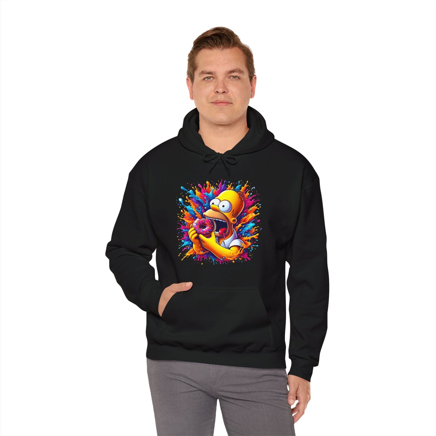 Unisex Urban Homer’s Hungry Delight Graphic Lightweight Hooded Sweatshirt