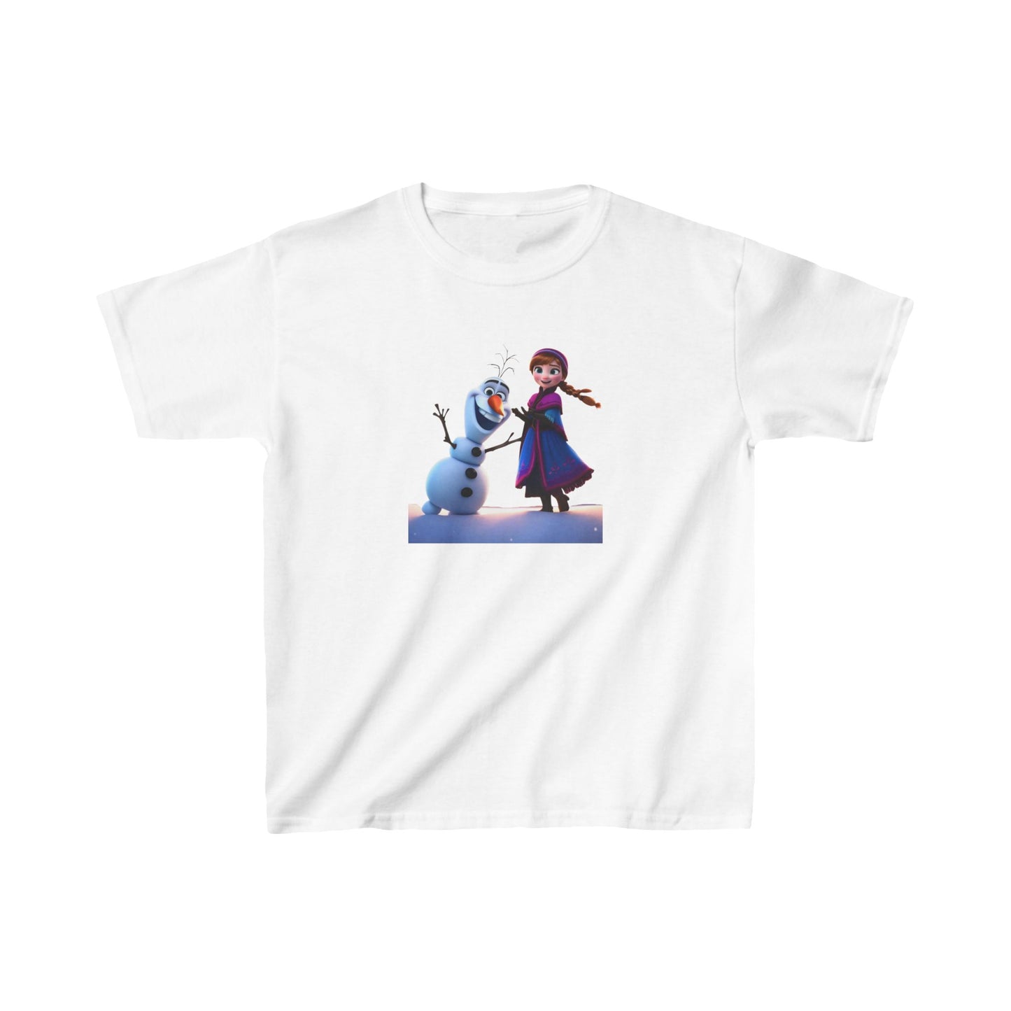 Kids Cute Frozen Olaf  and Elsa T shirt Heavy Cotton Tee 16 colors