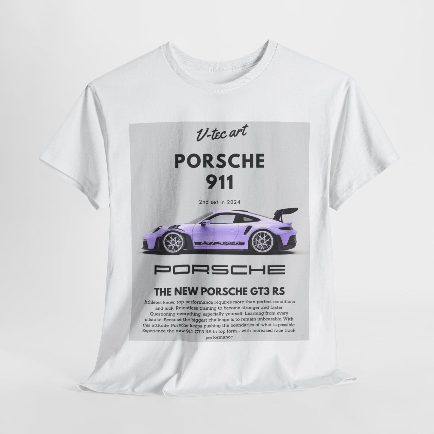 Porsche 911 GT3 RS Unisex T-Shirt: V-tec Art Men's/Women's Tee Urban Street