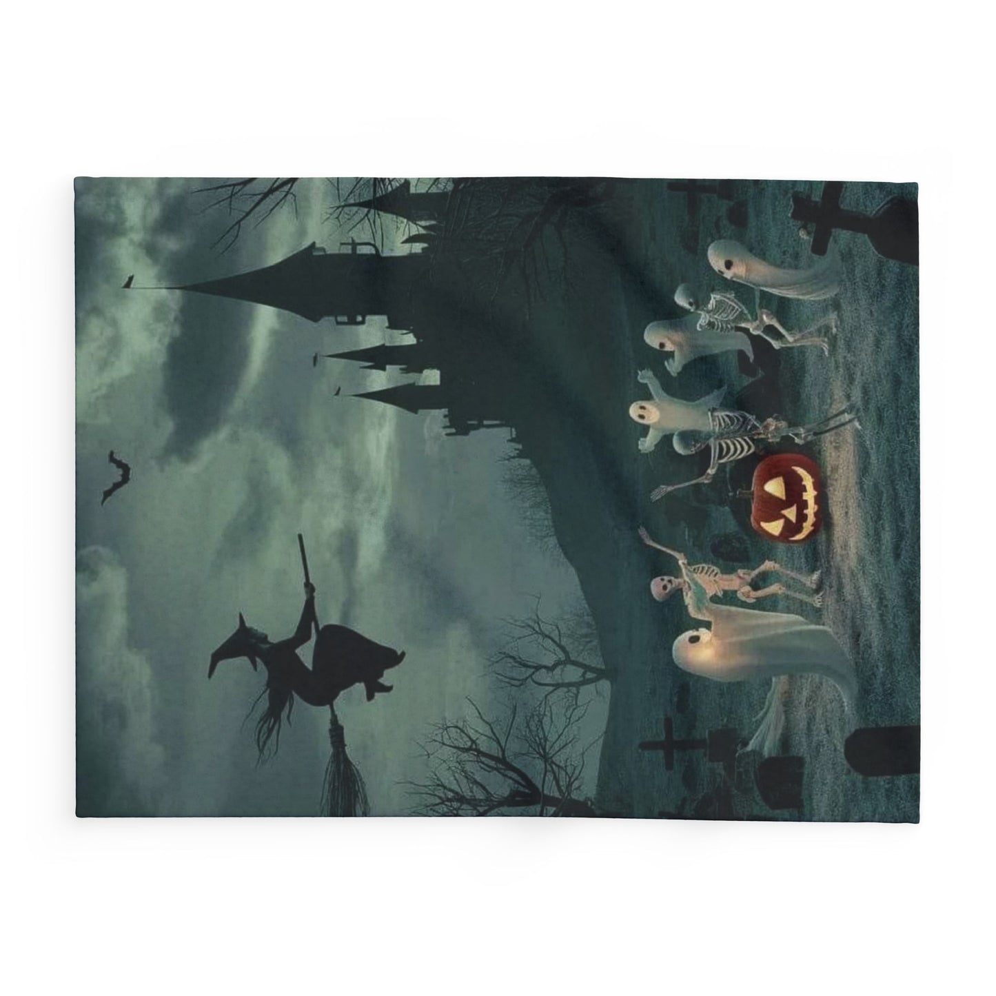 Decorative and Warm Halloween Spooky Arctic Fleece Blanket 3 Sizes