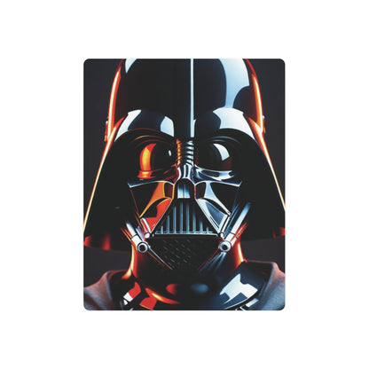 Darth Vader Star Wars Metal Art Poster - Premium Steel Wall Décor highlighting the striking details of Darth Vader's face mask, perfect for sophisticated Star Wars collectors.