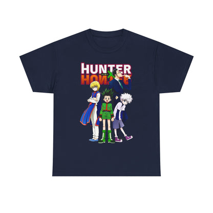 Sophisticated Hunter x Hunter Elite T-Shirt in navy, showcasing striking artwork of iconic anime characters, ideal for anime connoisseurs.