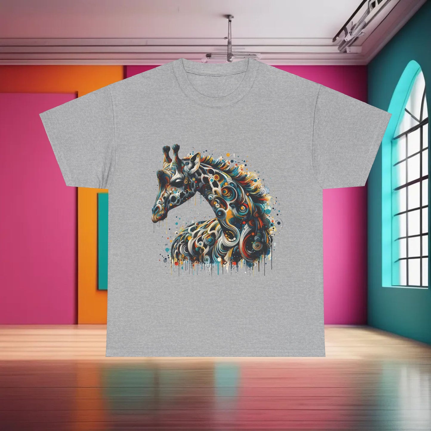 Fantasy Art Giraffe Graphic T-Shirt Urban Streetwear Unisex Cotton