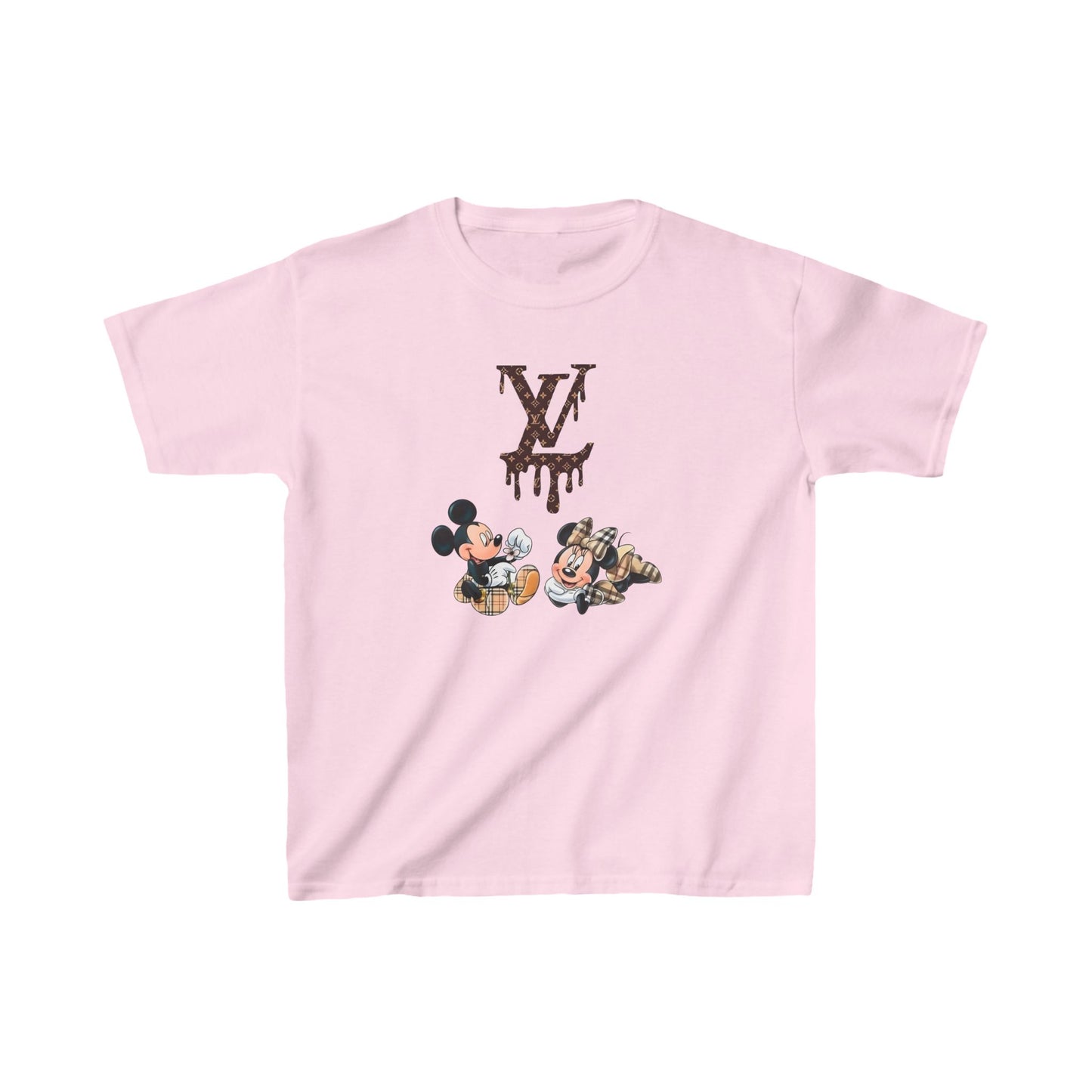 Unisex Kids Mickey Mouse  and Minnie LV  Cotton T Shirt Tee Youths Childs