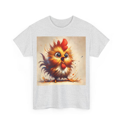 Explosive Joy Tee - Cartoon Bird Edition featuring a vibrant cartoon bird design on a unisex cotton tee, showcasing its lively and playful character.
