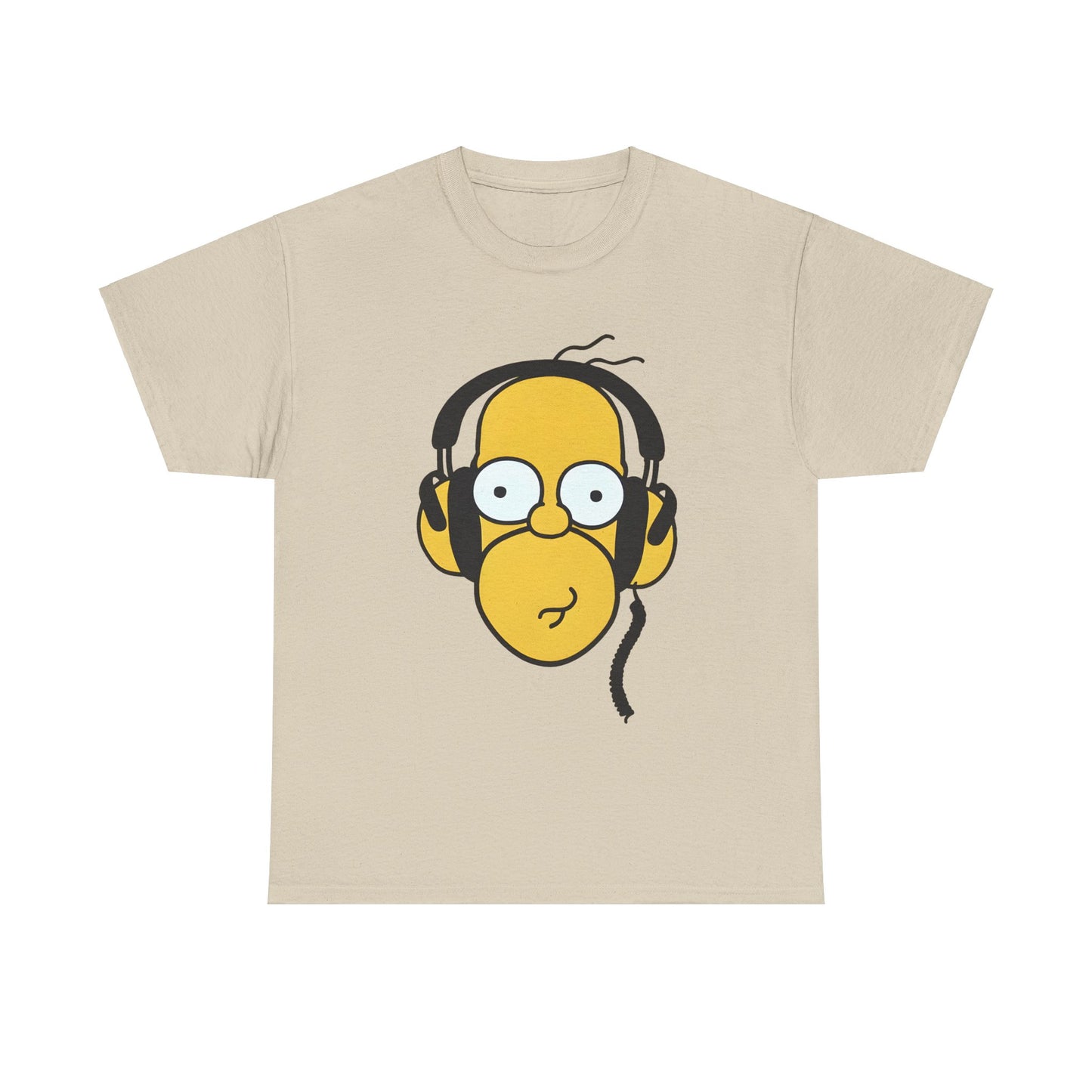 Hear the Hilarity Homer Simpson Headphones  Unisex Cotton Tee Graphic T Shirt