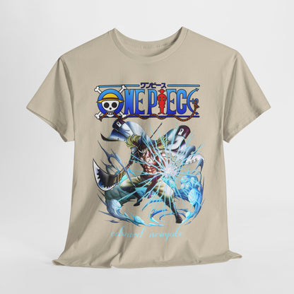 Elegant One Piece t-shirt with a striking illustration of Edward Newgate, designed for fashion-forward anime enthusiasts.