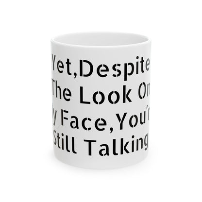 Inappropriate Slogan Ceramic Mug - a funny office mug showcasing adult humour with the F-word, perfect for cheeky coffee lovers who need a laugh.