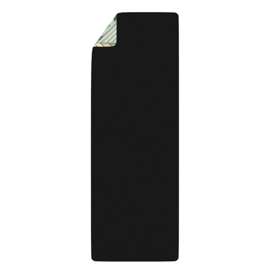 Aurelia Starling Yoga Mat displayed with a sleek black underside, showcasing its stylish design and anti-slip functionality for superior workout stability.