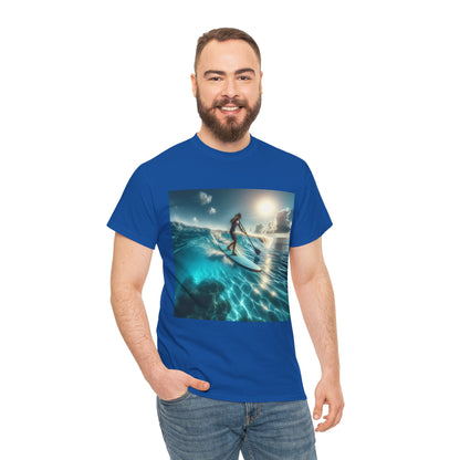 Versatile Delightful Paddle Board T-Shirt from Dazzling Dreams Studio, suitable for beach outings and casual gatherings, embodying the spirit of adventure and nature.