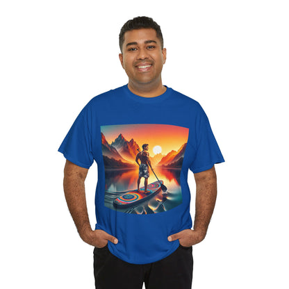 Comfortable and breathable Serene Paddle Board T-Shirt by Dazzling Dreams Studio, designed for an active lifestyle.
