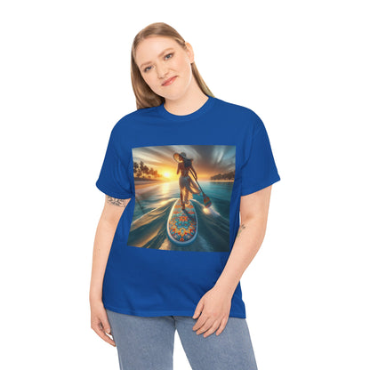 Luxurious and comfortable Luxury Paddle Board T-Shirt displayed, crafted by Dazzling Dreams Studio for the adventurous at heart.