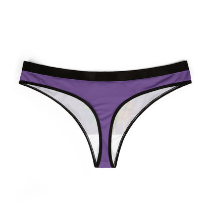 Stylish purple women's thong with a sleek design, designed for comfort and allure, perfect for expressing one's playful side in intimate moments.
