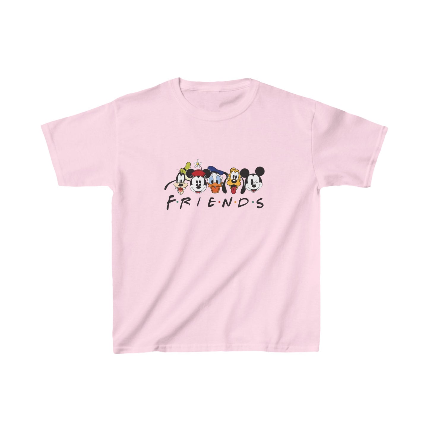 Unisex Kids Mickey and Friends - Friends Logo Cotton T Shirt Tee Youths Childs