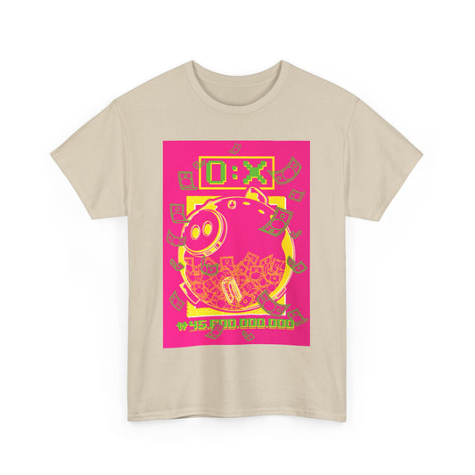 Squid Game Unisex Men's Women's Graphic Cotton Funny T Shirt Tee featuring a vibrant design with a pink background and dollar bills, perfect for bold fashion statements. Ideal for fans of urban style.