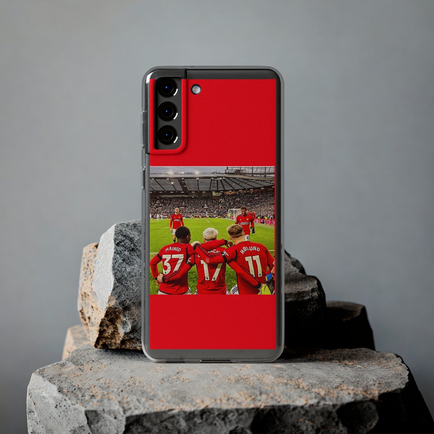 Manchester United Mainoo Garnach Hojlund Soft Phone Case - Soccer Fan Gift,