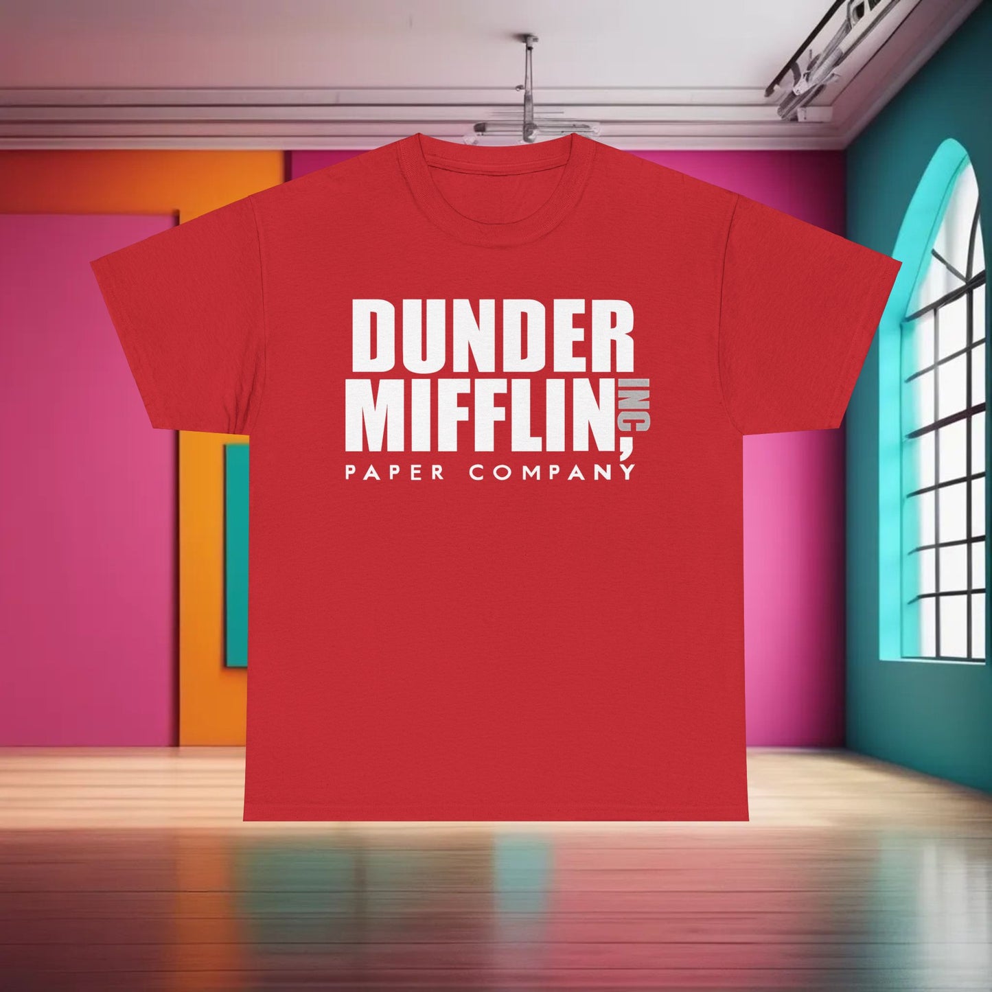 The Office Dunder Mifflin Logo Graphic T-Shirt Urban Unisex Cotton Tee