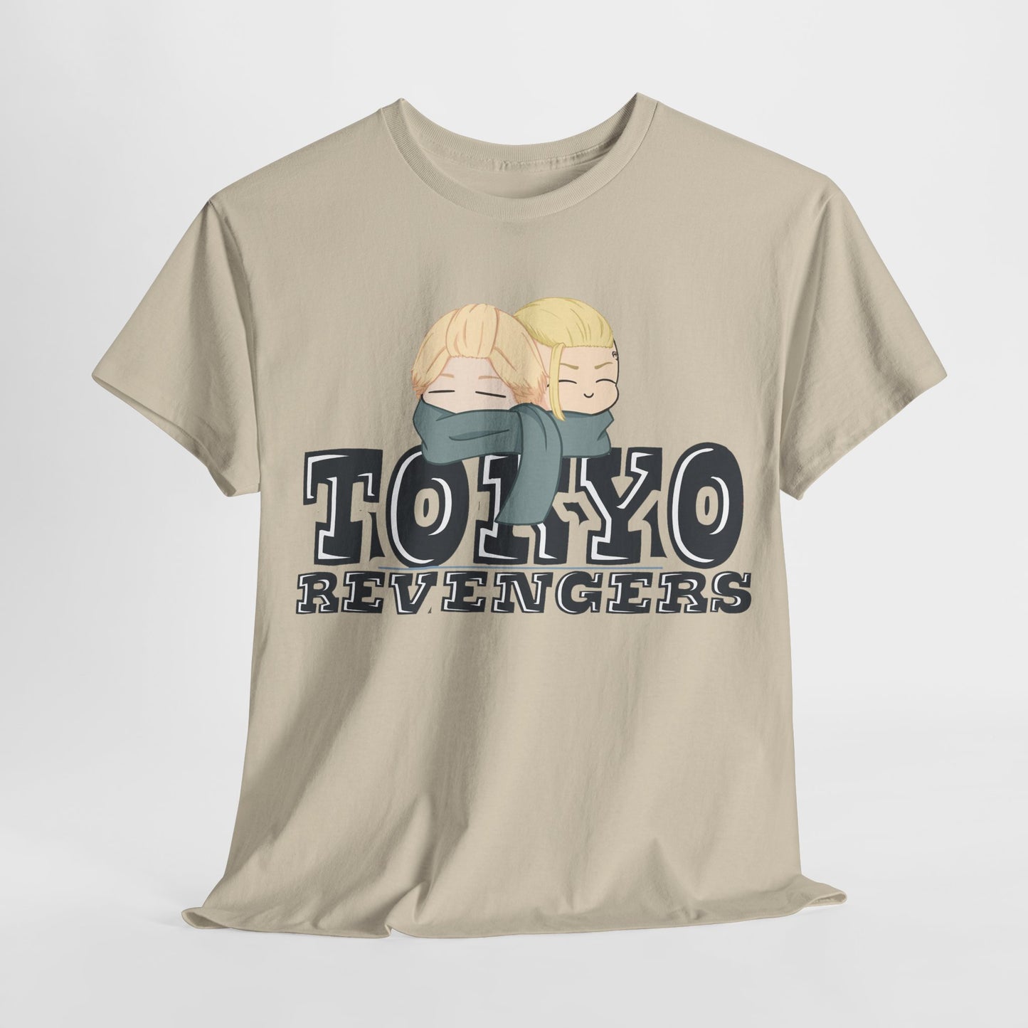 Elegant Tokyo Revengers men's t-shirt showcasing captivating anime art and statement text, perfect for style-savvy anime enthusiasts.