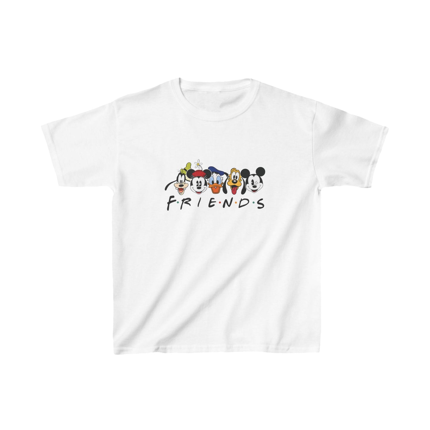 Unisex Kids Mickey and Friends - Friends Logo Cotton T Shirt Tee Youths Childs