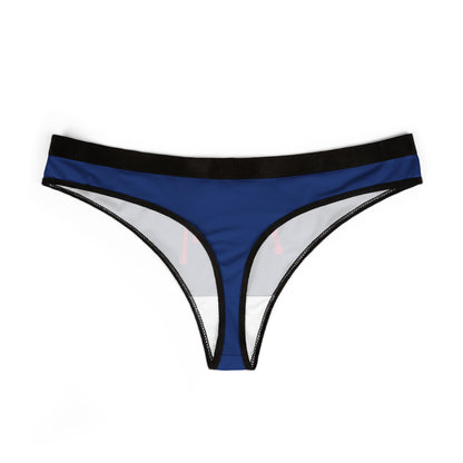 Elegant women's thong panties displaying a fashionable design with the expressive word 'Pussy' in striking pink, crafted from high-quality breathable fabric.