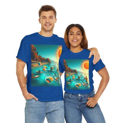 Luxury Paddleboarding T-Shirt from Dazzling Dreams Studio featuring a stunning paddleboarding design, perfect for nature lovers and water sports enthusiasts.
