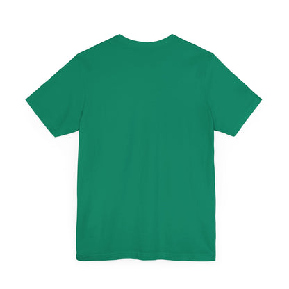 Back view of the Sabrina Carpenter Inspired Unisex Short Sleeve Tee, designed in a stylish green shade. Perfect for layering or a standalone piece, showcasing exquisite craftsmanship.