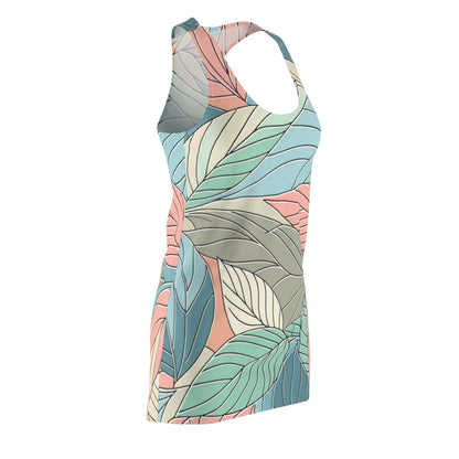 Model wearing the Emilia Valentina Racerback Dress from Dazzling Dreams Studio, demonstrating its comfortable fit and chic style for casual outings or special occasions.