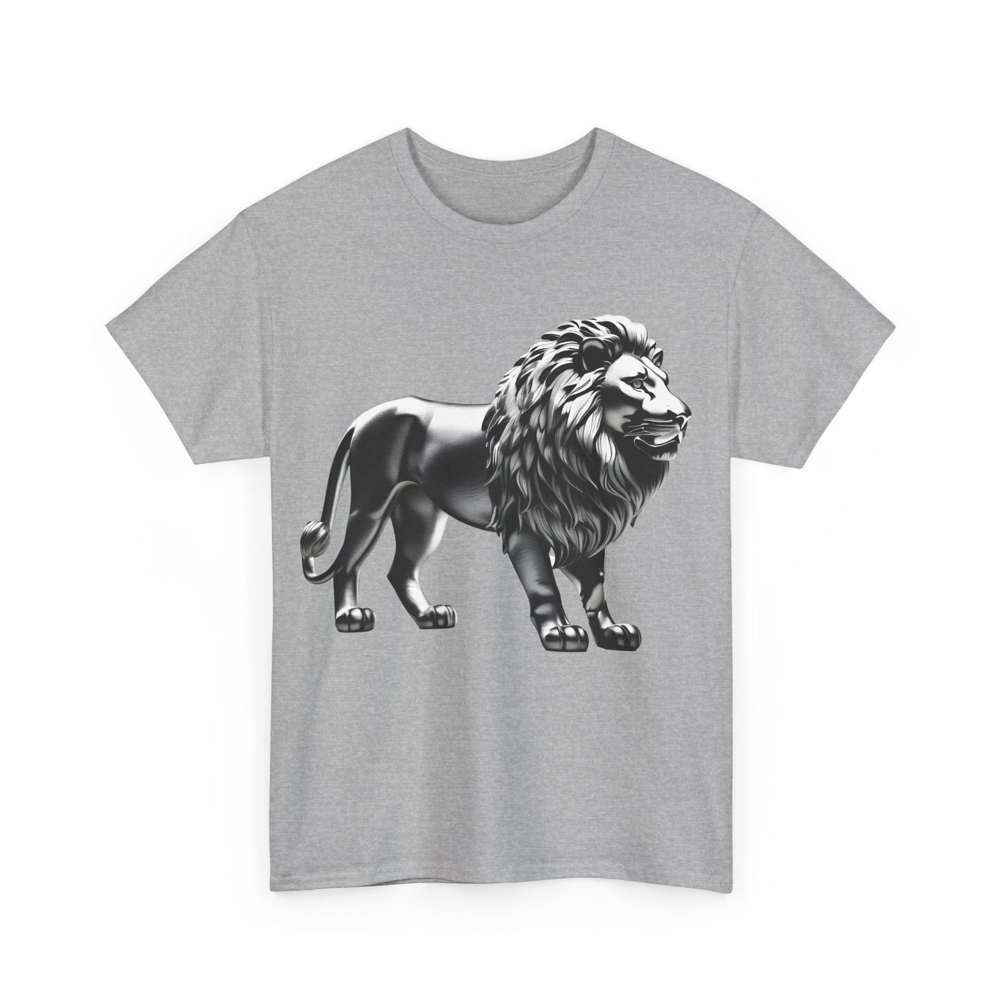 Silver majestic lion Graphic T-Shirt, Urban Streetwear Top, Unisex Cotton