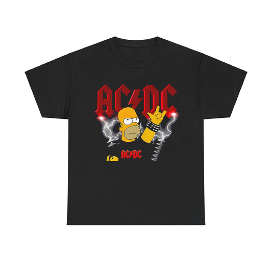 Homer Rock & Roll  Unisex Cotton Tee Graphic T Shirt