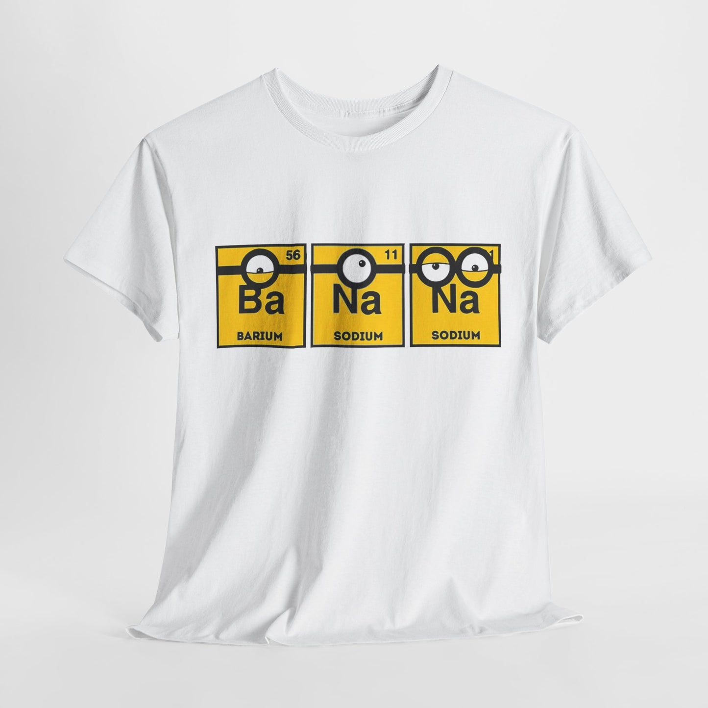 Men's Funny T-Shirt: Minions Periodic Table Design Ba, Na, Na Funny Tee Unisex