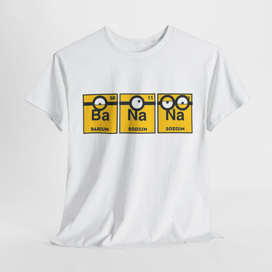 Men's Funny T-Shirt: Minions Periodic Table Design Ba, Na, Na Funny Tee Unisex