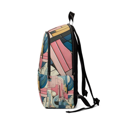 Spacious interior of the Contemporary Pastel Design Backpack by Dazzling Dreams Studio, perfect for stylishly organising your essentials.