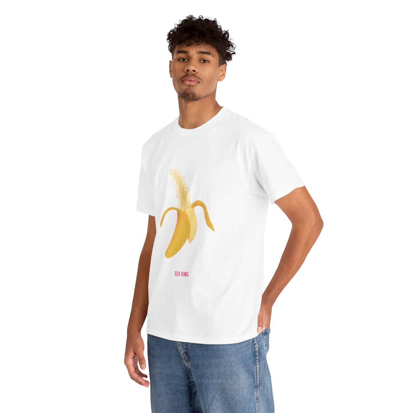 Pixelated Banana Men´s Women´s Graphic Cotton Funny T Shirt Tee Street Urban