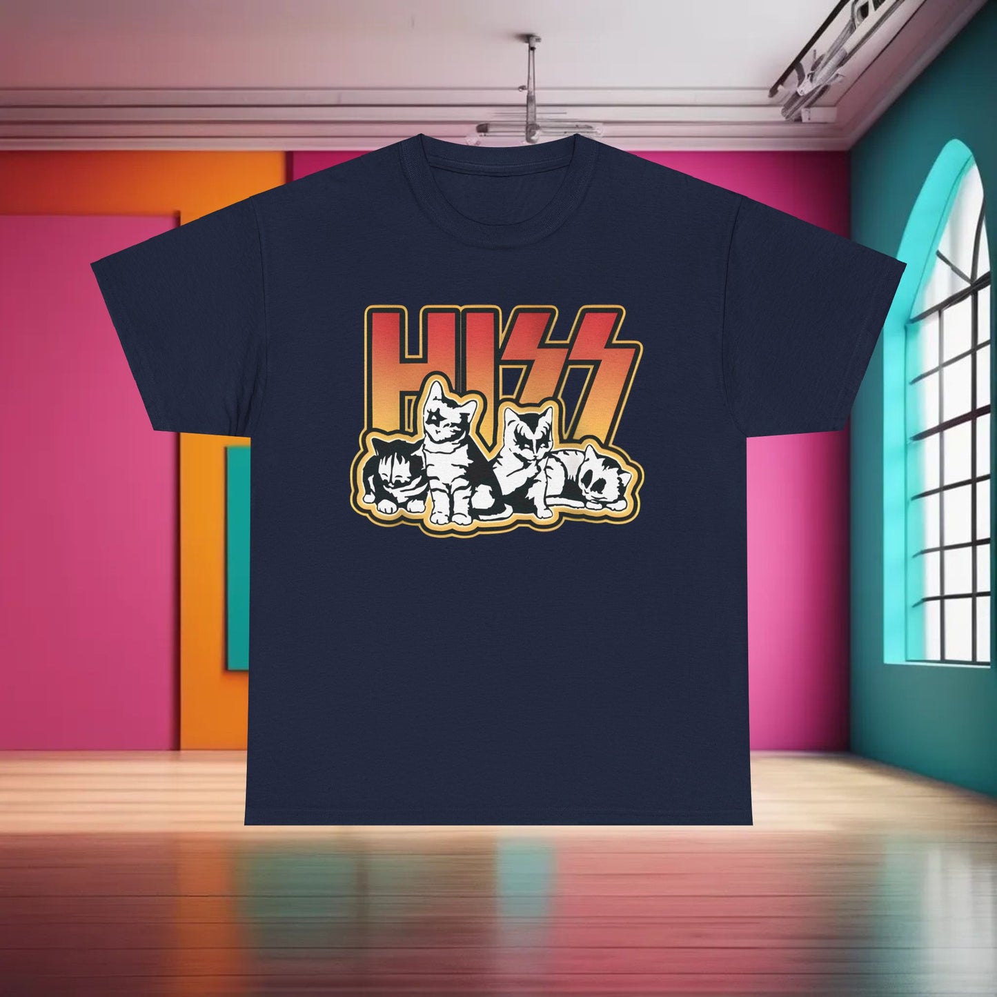 Hiss Cats Rock Band Star Wars Graphic T-Shirt Urban Unisex Cotton Tee