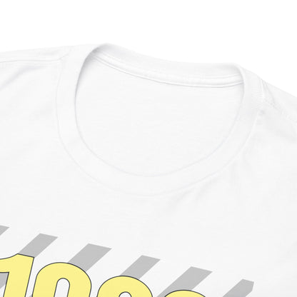 Close-up view of the Aston Martin DB4 GT Zagato T-Shirt collar, crafted from soft, luxurious cotton for maximum comfort and refined style.