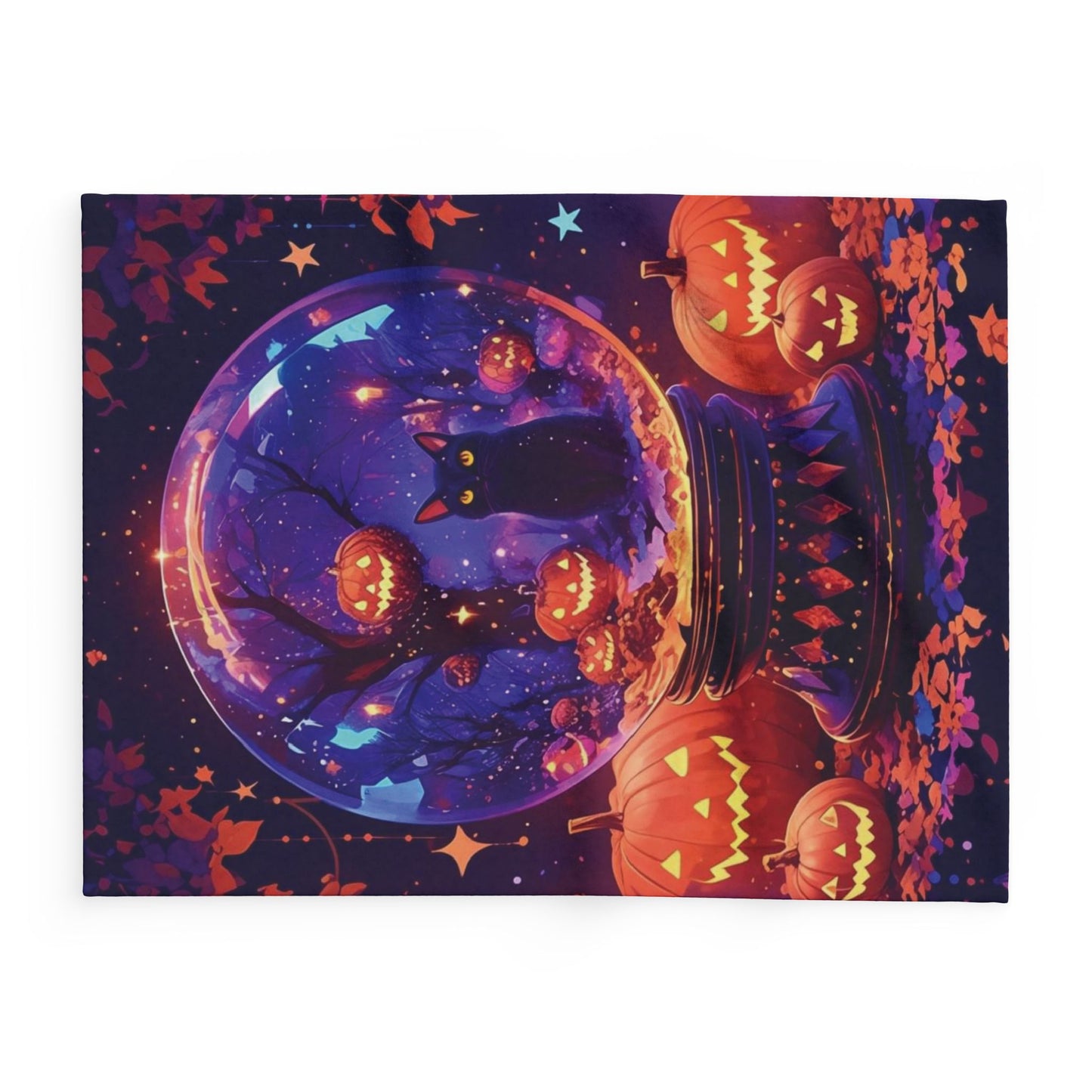 Decorative and Warm Halloween Spooky Arctic Fleece Blanket 3 Sizes