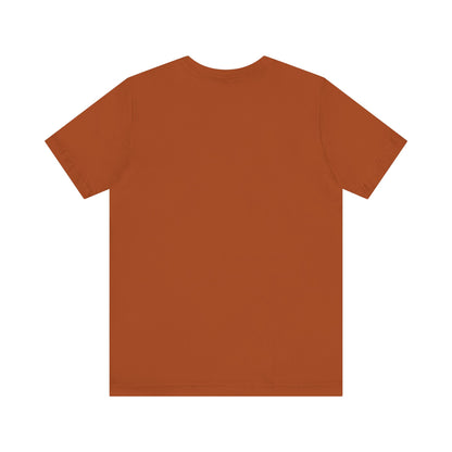 Back view of a rich brown unisex short sleeve tee, inspired by Sabrina Carpenter, ideal for those seeking a unique and fashionable wardrobe staple.