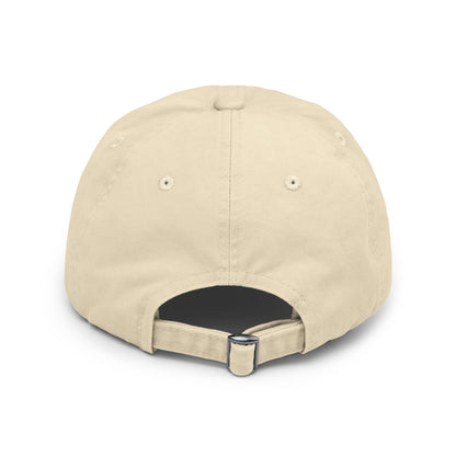 Back view of a classic beige Unisex Distressed Paddleboarders Cap, perfectly designed for outdoor adventures by the water.
