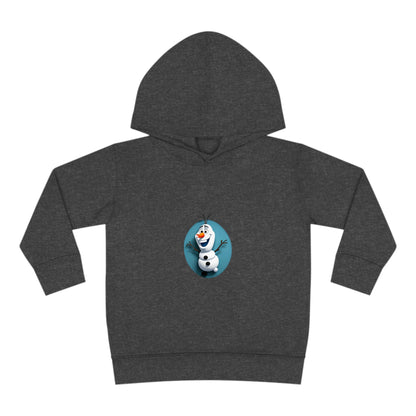 Chic Girls Olaf Frozen Hoodie in dark grey fleece, showcasing a charming Olaf the snowman design, ideal for little fashionistas aged 2 to 5 years.