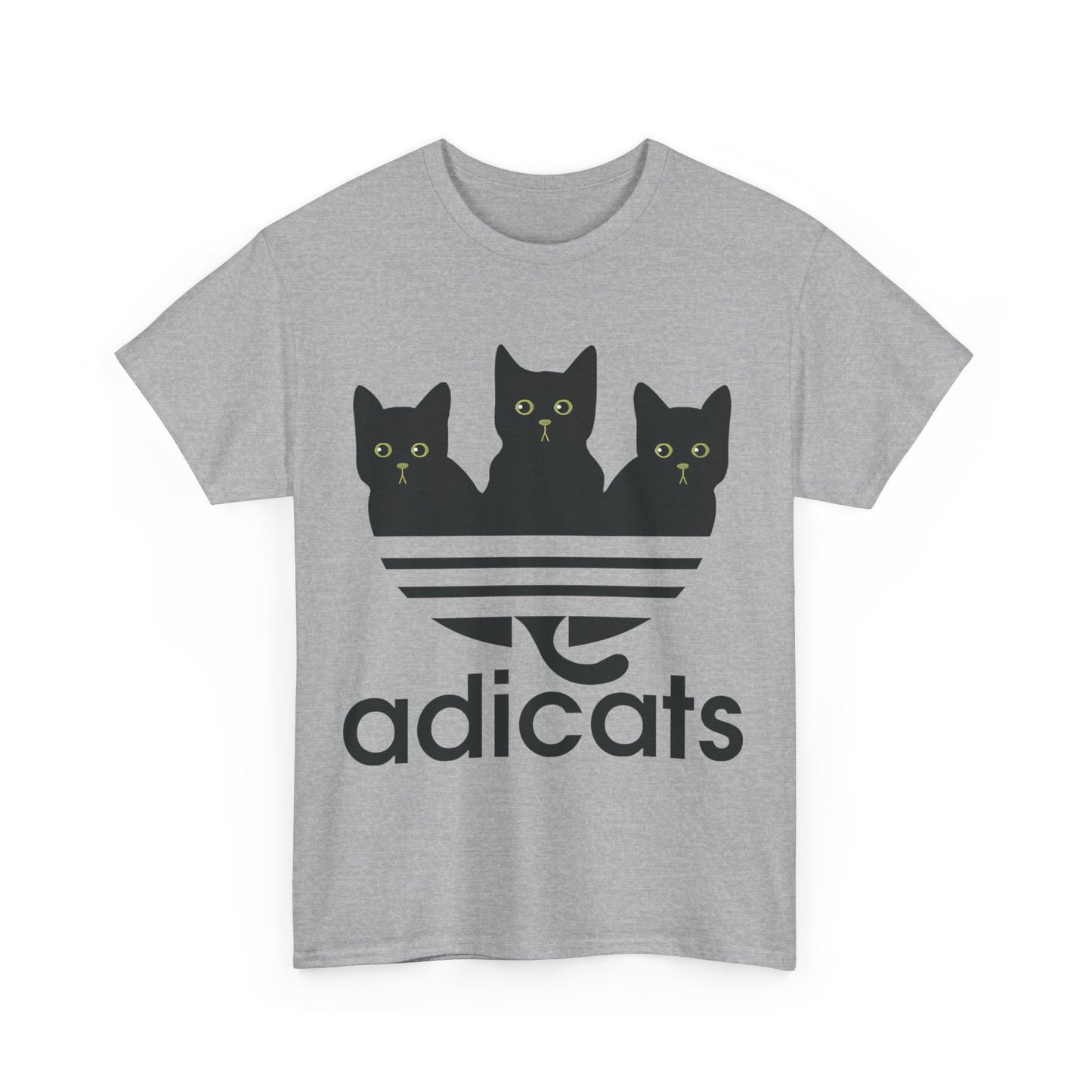 Funny men’s t-shirt featuring playful kittens and bold striped design, perfect for cat lovers wanting to push fashion boundaries!