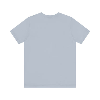 Sabrina Carpenter Inspired Unisex Short Sleeve Tee in a sophisticated light blue back view, the ideal choice for a luxurious yet casual style.