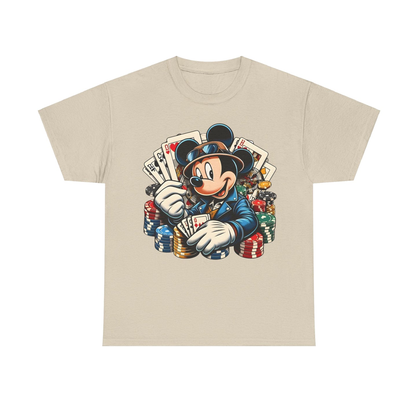 Mickey Mouse Poker Unisex Graphic Tee Shirt