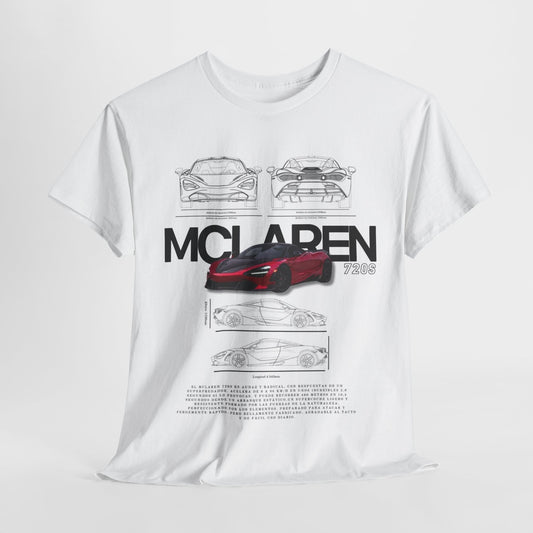 McLaren 720S T-Shirt TEE Mens: Women's Car Art, Tech Drawing, Automotive Design