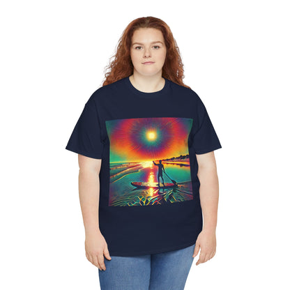 Versatile and chic Delightful Paddle Board Adventure T-Shirt, expertly crafted by Dazzling Dreams Studio, ideal for both casual outings and water adventures.