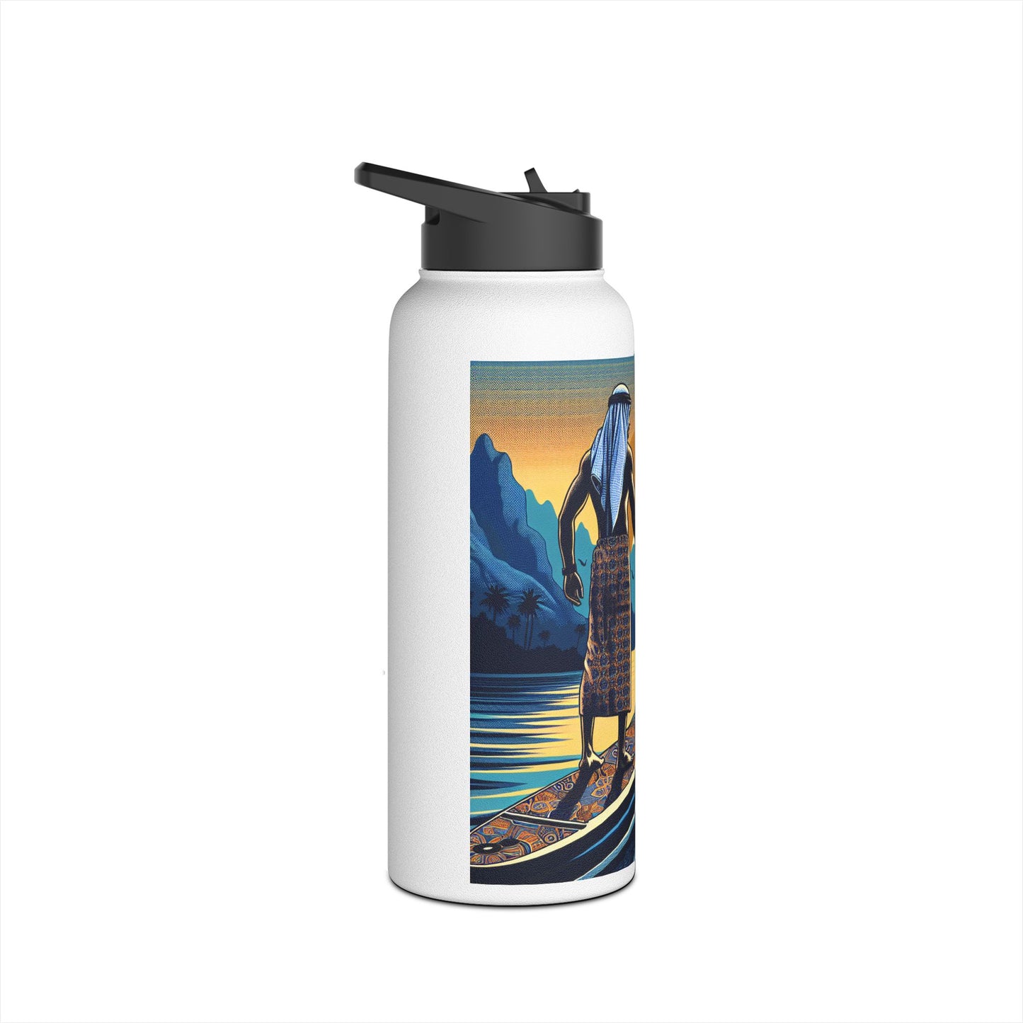 Fantasy Paddleboarding Stainless Steel Water Bottle, Standard Lid