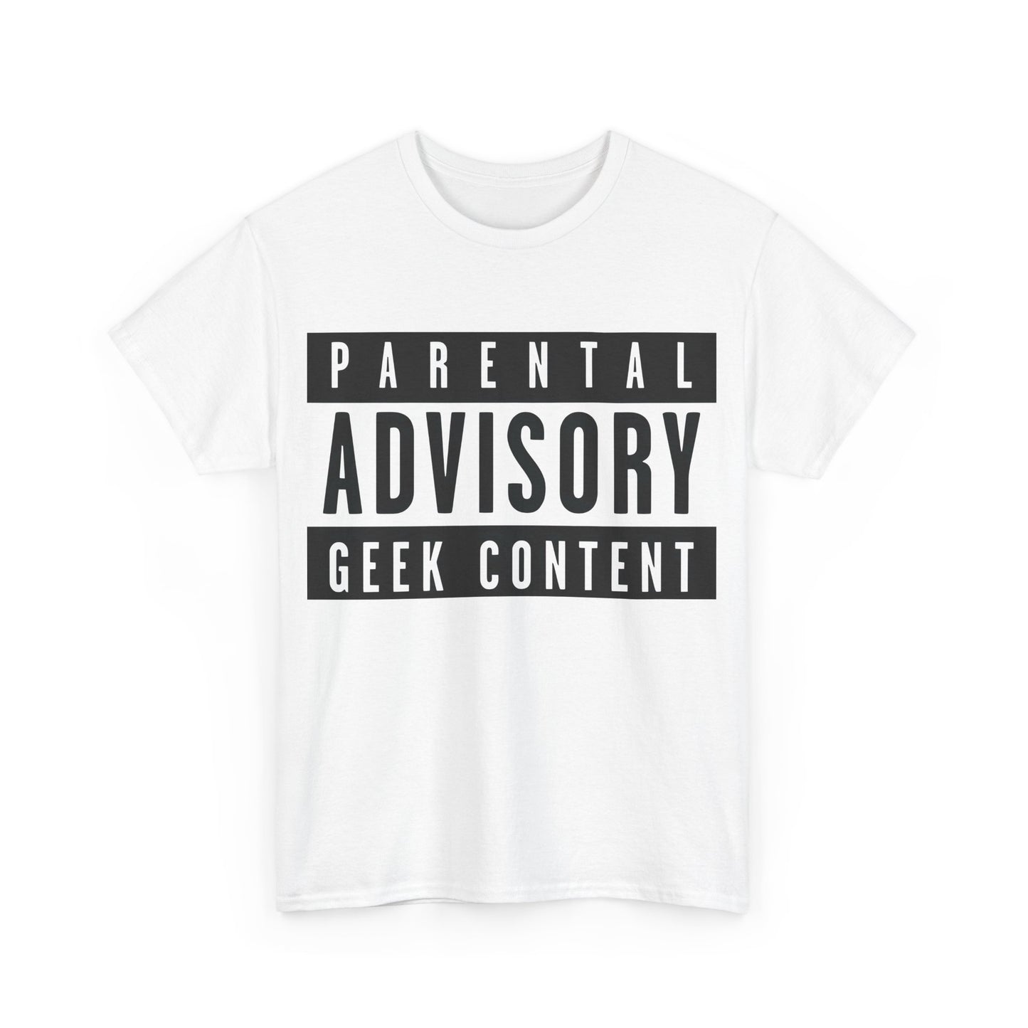 Parental Advisory: Geek Content Graphic T-Shirt Urban Unisex Cotton Tee