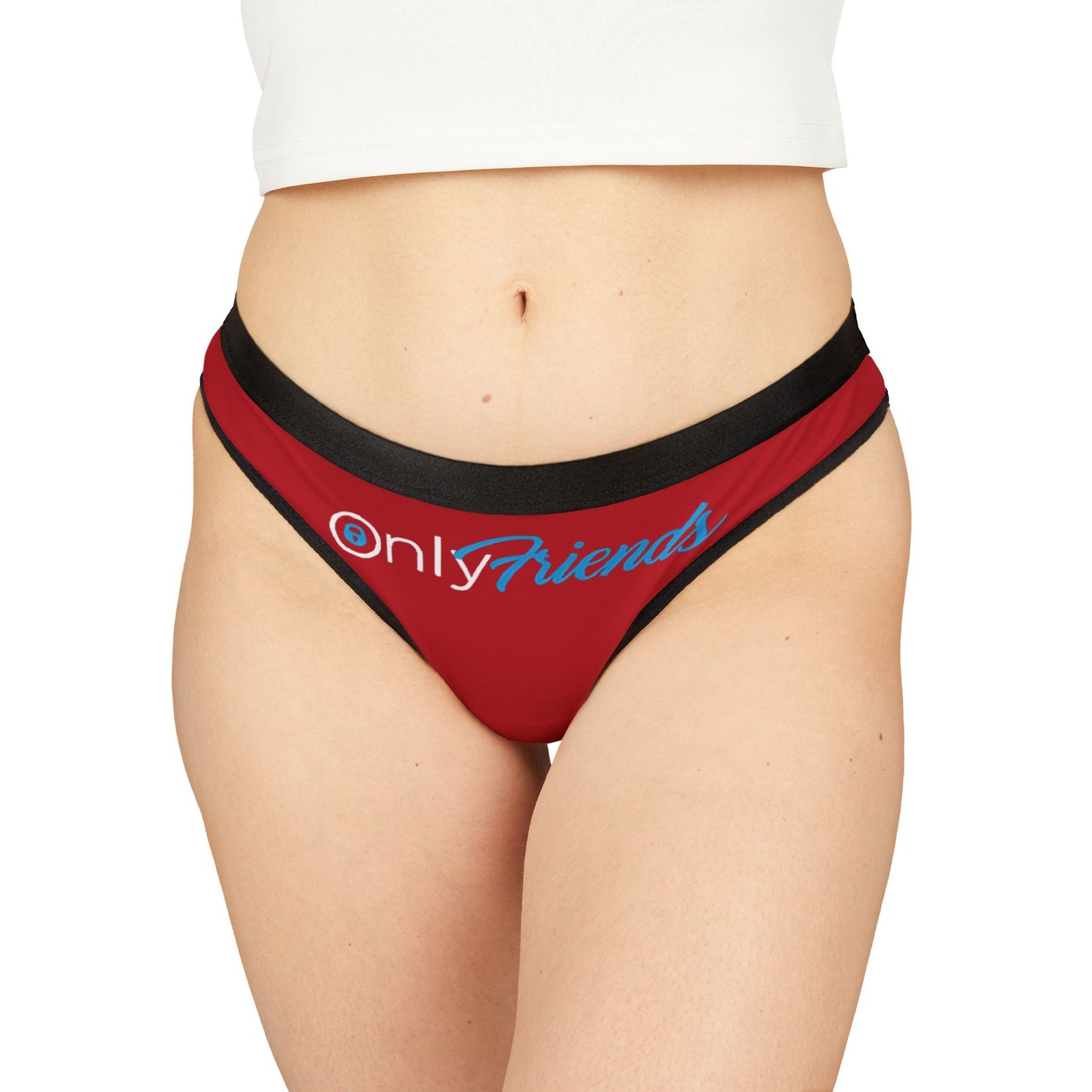 Womens Naughty Thong Panties - Suggestive Only Friends Cheeky Sexy Design!